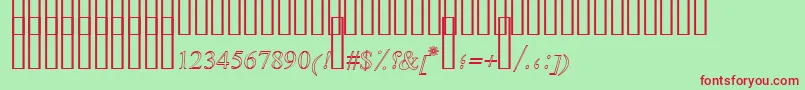 fuente DiwaniSimpleOutline – Fuentes Rojas Sobre Fondo Verde