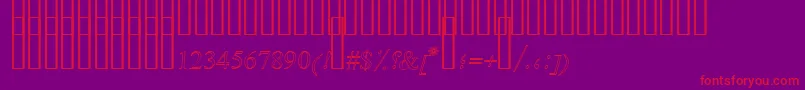 More about DiwaniSimpleOutline Font DiwaniSimpleOutline Font – Red Fonts on Purple Background