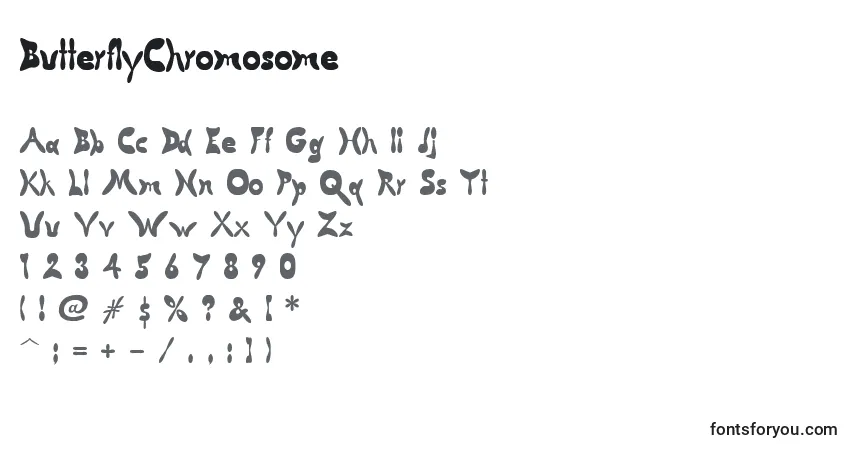 ButterflyChromosome-fontti – aakkoset, numerot, erikoismerkit