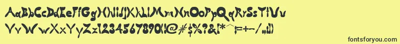ButterflyChromosome Font – Black Fonts on Yellow Background