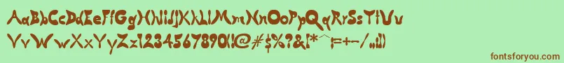 ButterflyChromosome Font – Brown Fonts on Green Background