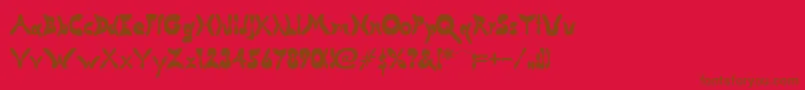 ButterflyChromosome Font – Brown Fonts on Red Background