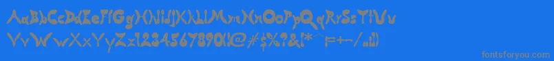 ButterflyChromosome Font – Gray Fonts on Blue Background