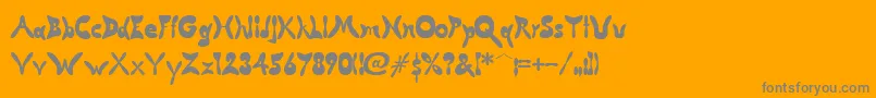 ButterflyChromosome-Schriftart – Graue Schriften auf orangefarbenem Hintergrund