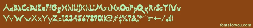 ButterflyChromosome Font – Green Fonts on Brown Background