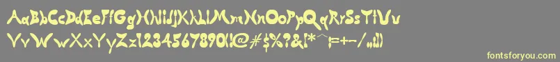 ButterflyChromosome Font – Yellow Fonts on Gray Background