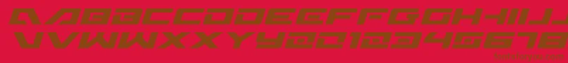 WildcardExpandedItalic Font – Brown Fonts on Red Background