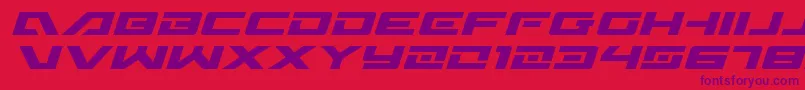 WildcardExpandedItalic Font – Purple Fonts on Red Background