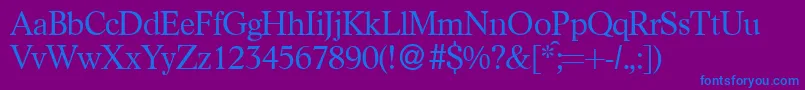 LikedbNormal Font – Blue Fonts on Purple Background