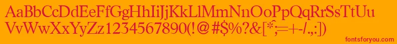 LikedbNormal Font – Red Fonts on Orange Background
