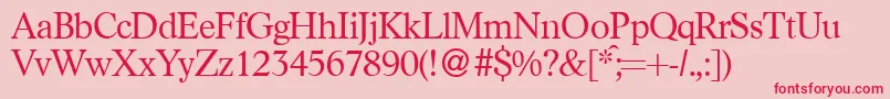 LikedbNormal Font – Red Fonts on Pink Background