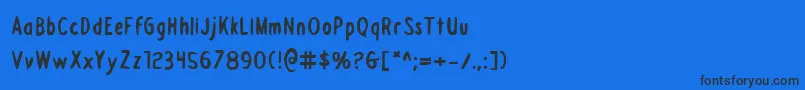 Draftingboardb Font – Black Fonts on Blue Background