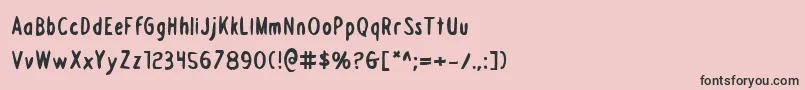 フォントDraftingboardb – ピンクの背景に黒い文字