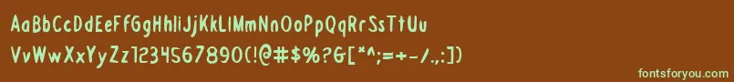 Шрифт Draftingboardb – зелёные шрифты на коричневом фоне