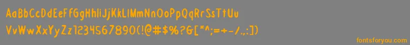 Шрифт Draftingboardb – оранжевые шрифты на сером фоне