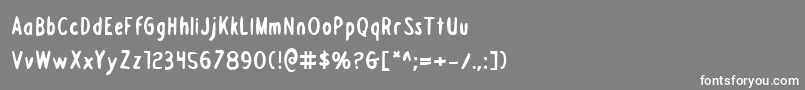 フォントDraftingboardb – 灰色の背景に白い文字