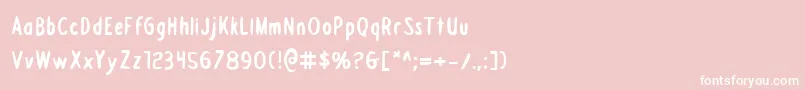 Шрифт Draftingboardb – белые шрифты на розовом фоне