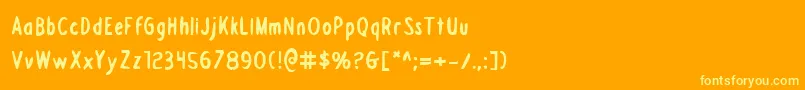 フォントDraftingboardb – オレンジの背景に黄色の文字