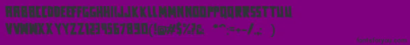 Fonte Forapt – fontes pretas em um fundo violeta