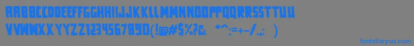 フォントForapt – 灰色の背景に青い文字