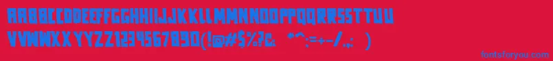 Шрифт Forapt – синие шрифты на красном фоне