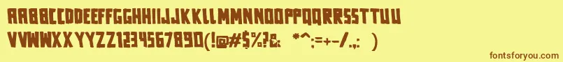 Forapt Font – Brown Fonts on Yellow Background