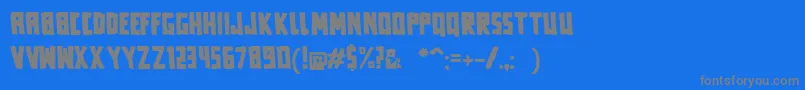 Forapt Font – Gray Fonts on Blue Background