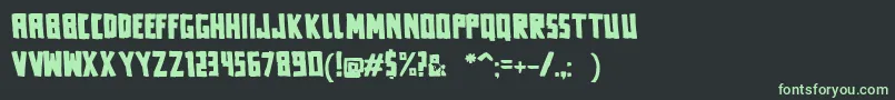 Forapt Font – Green Fonts on Black Background