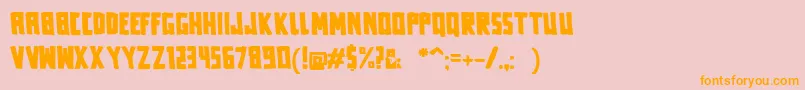 Forapt Font – Orange Fonts on Pink Background