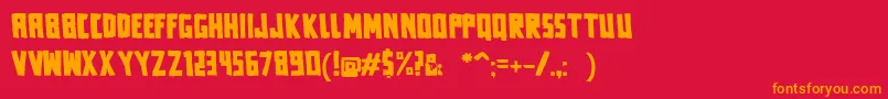 Forapt Font – Orange Fonts on Red Background