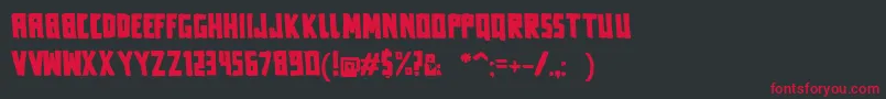 Forapt Font – Red Fonts on Black Background