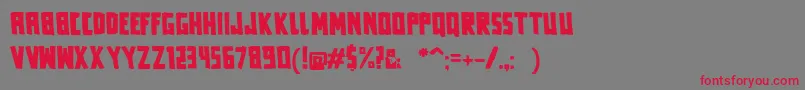 Forapt Font – Red Fonts on Gray Background
