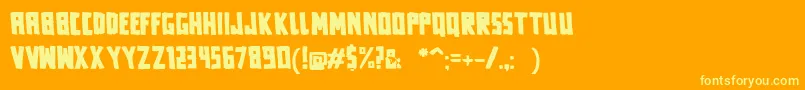 Czcionka Forapt – żółte czcionki na pomarańczowym tle