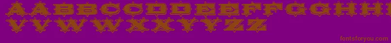 Circusornate Font – Brown Fonts on Purple Background