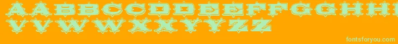 Circusornate Font – Green Fonts on Orange Background