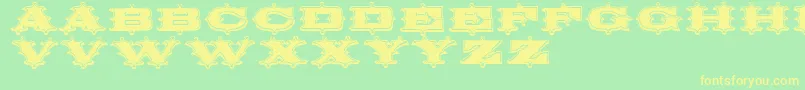 Więcej informacji o czcionce Circusornate Czcionka Circusornate – żółte czcionki na zielonym tle