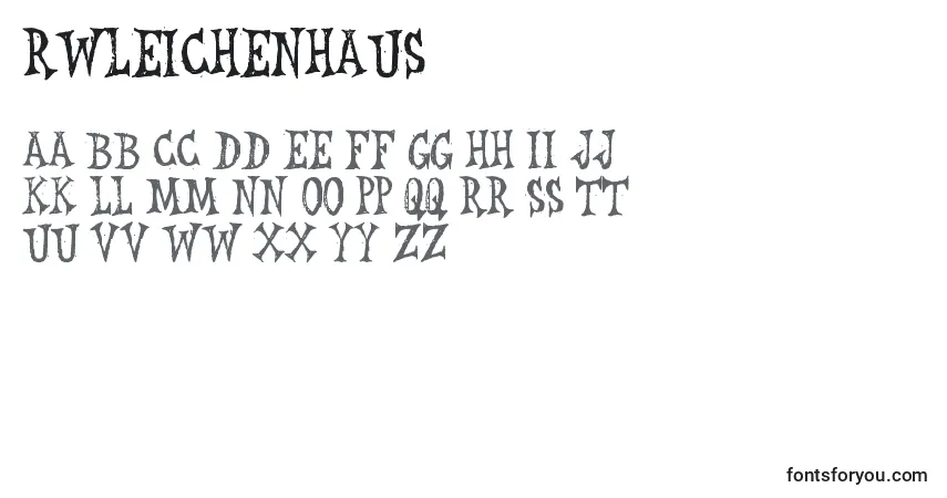 characters of rwleichenhaus font, letter of rwleichenhaus font, alphabet of  rwleichenhaus font