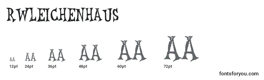 sizes of rwleichenhaus font, rwleichenhaus sizes