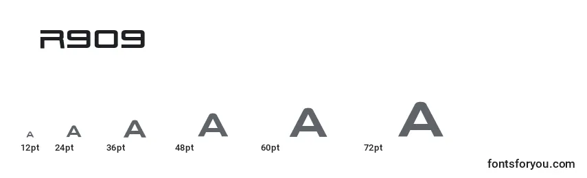 sizes of tr909 font, tr909 sizes