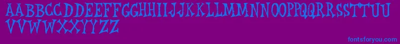 RwLeichenhaus Font – Blue Fonts on Purple Background