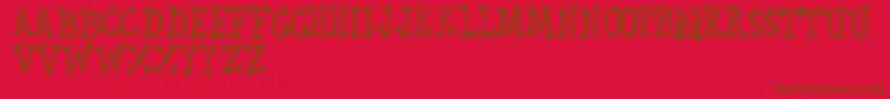 RwLeichenhaus Font – Brown Fonts on Red Background