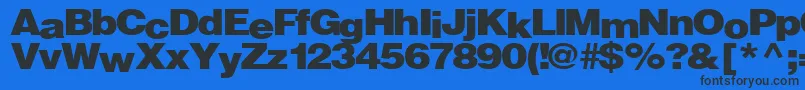 Firewalk36RegularTtext Font – Black Fonts on Blue Background