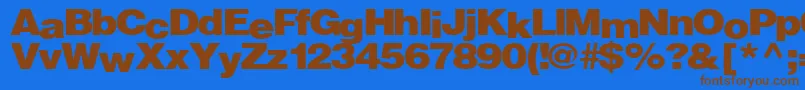 Firewalk36RegularTtext Font – Brown Fonts on Blue Background