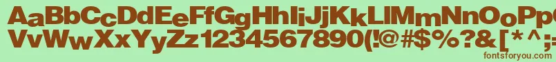 Firewalk36RegularTtext Font – Brown Fonts on Green Background