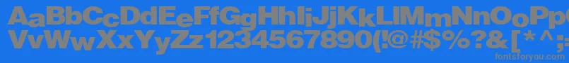 Firewalk36RegularTtext Font – Gray Fonts on Blue Background