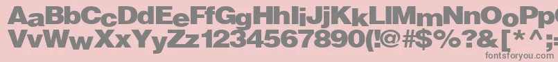 Firewalk36RegularTtext Font – Gray Fonts on Pink Background