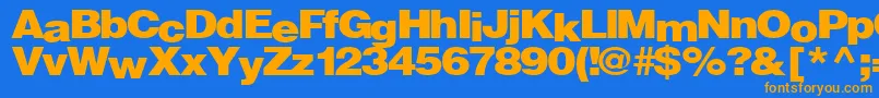 Firewalk36RegularTtext Font – Orange Fonts on Blue Background