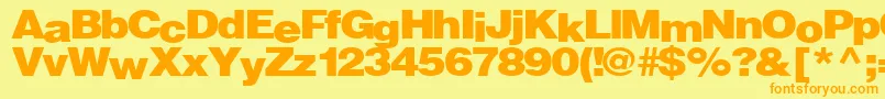 Шрифт Firewalk36RegularTtext – оранжевые шрифты на жёлтом фоне