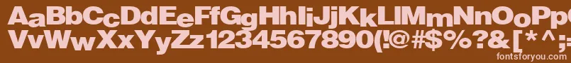 Firewalk36RegularTtext Font – Pink Fonts on Brown Background