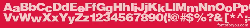 Firewalk36RegularTtext Font – Pink Fonts on Red Background